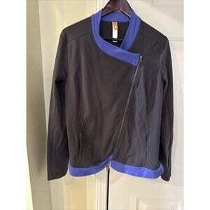 Lucy Sweatshirt Jacket‎ Women’s XL Side  Full Zip Pockets In Brown/Purple